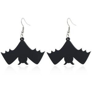 Black Bat Earrings Halloween (32)